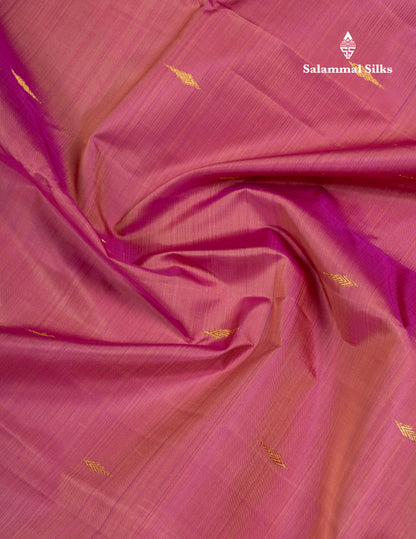Mustard Yellow Pure Kanjivaram Silk Saree With Contrast Dark Purple Small Traditional Border