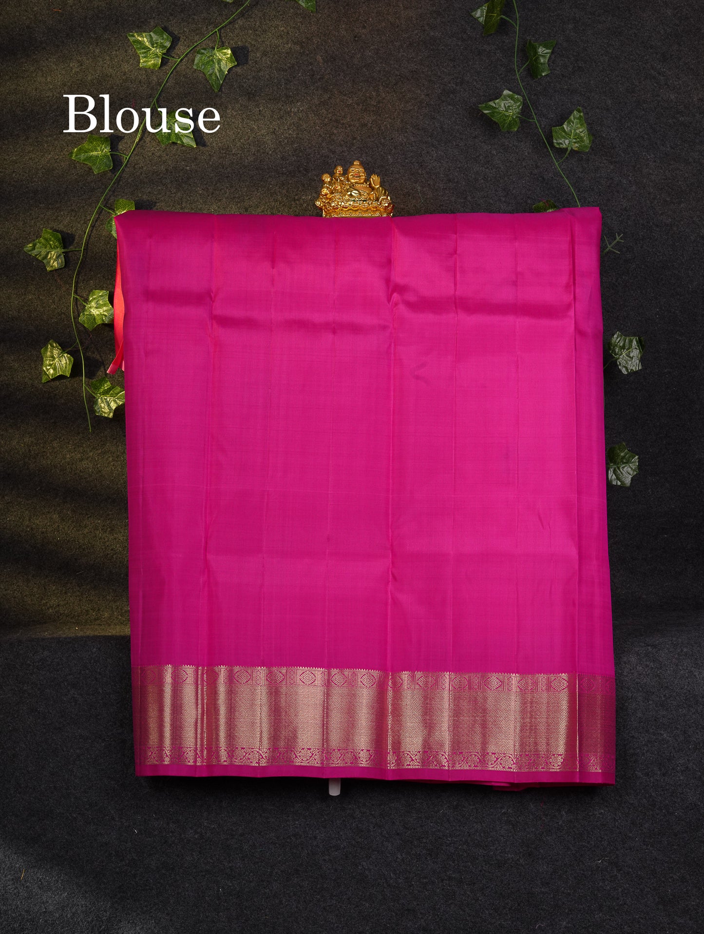 Beautiful Pure Silk Pattu Pavadai (Dual Tone Pinkish Peach) With Contrast Magenta Pink Blouse 45"
