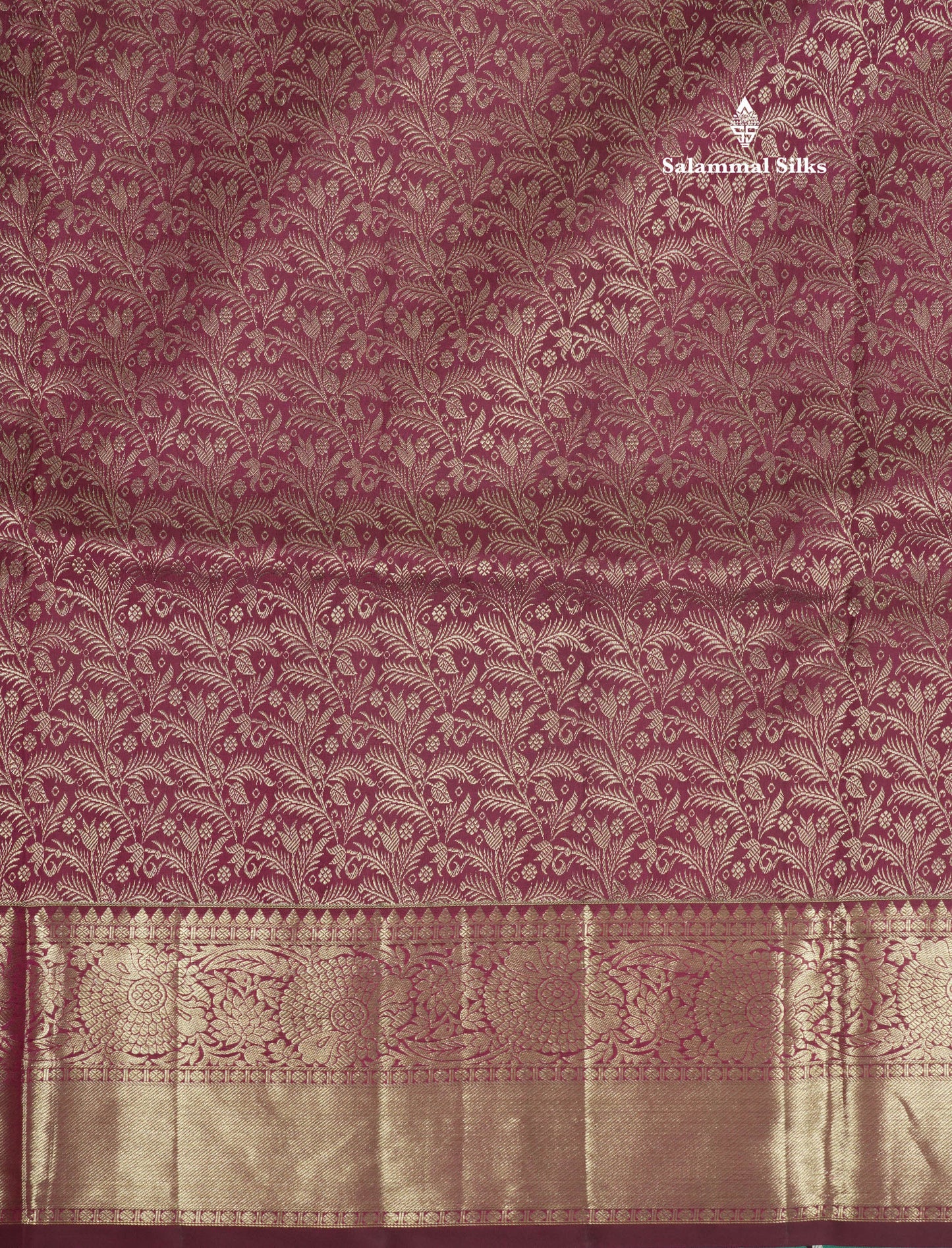 Magenta Bridal Pure Kanjivaram Silk Saree With Self Border