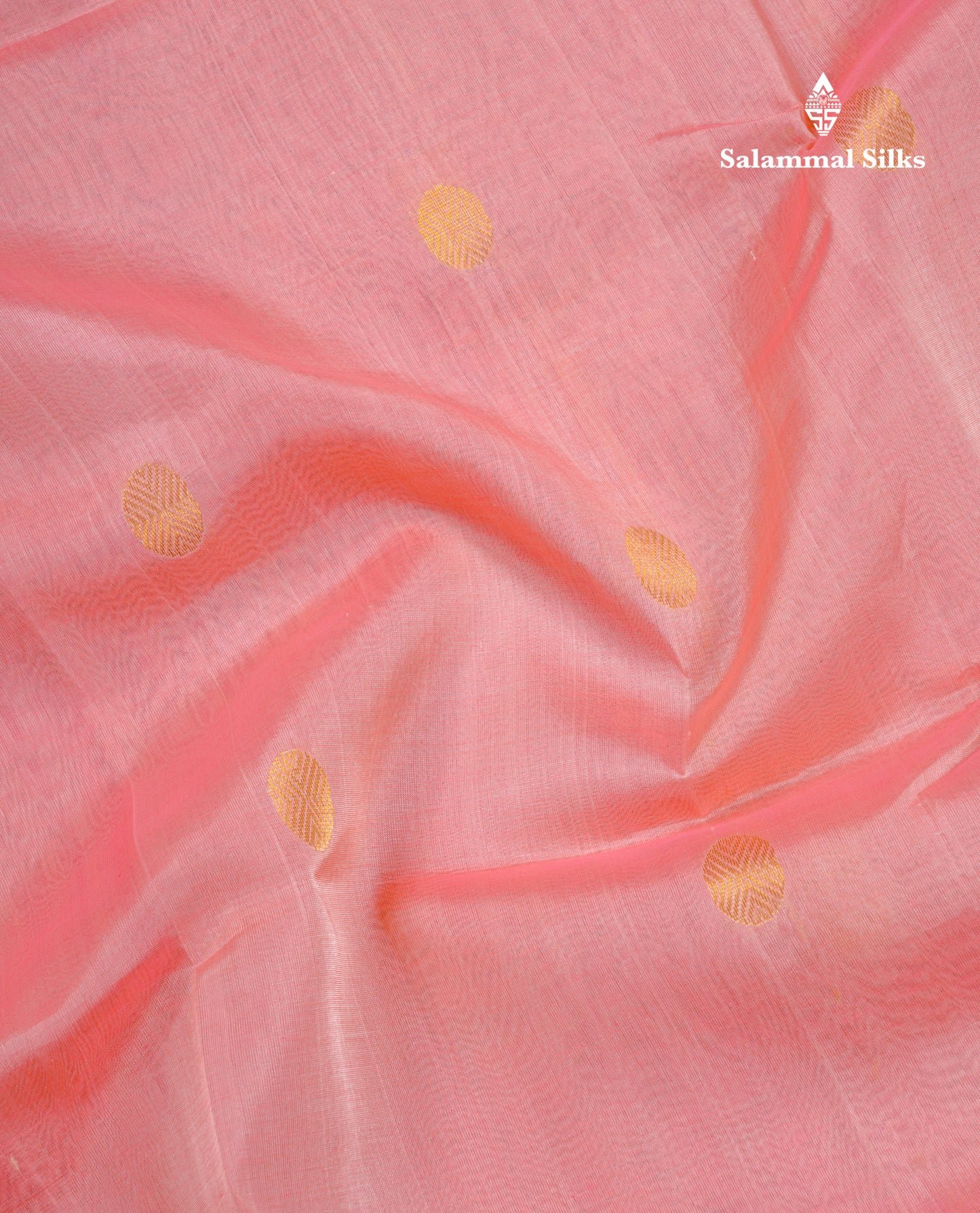 Baby Pink Pure Silk Cotton Saree With Contrast Navy Blue Traditional Border