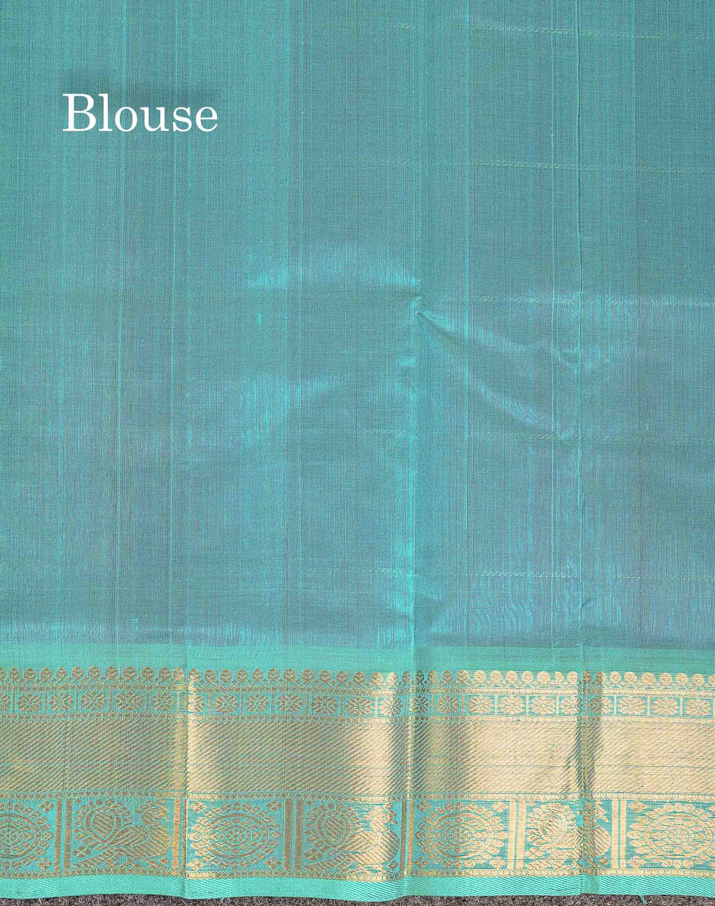 Pure Silk Cotton Saree - Violet Checks With Traditional Butta Along With Contrast Sapphire Blue Traditional Border