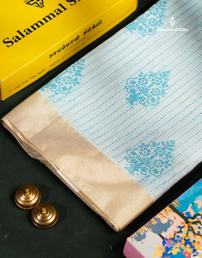 Sandal Kota Cotton Printed Saree With Self Plain Border
