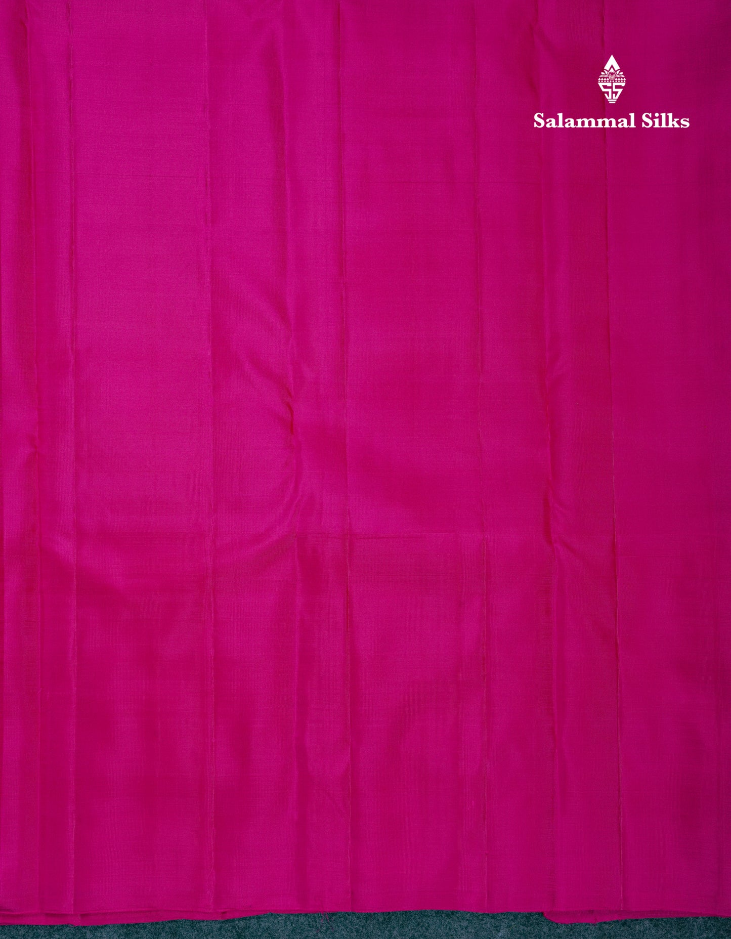 Dual Tone Pinkish Orange Pure Kanjivaram Silk Saree With Contrast Magenta Pink Radha Krishna Fancy Border
