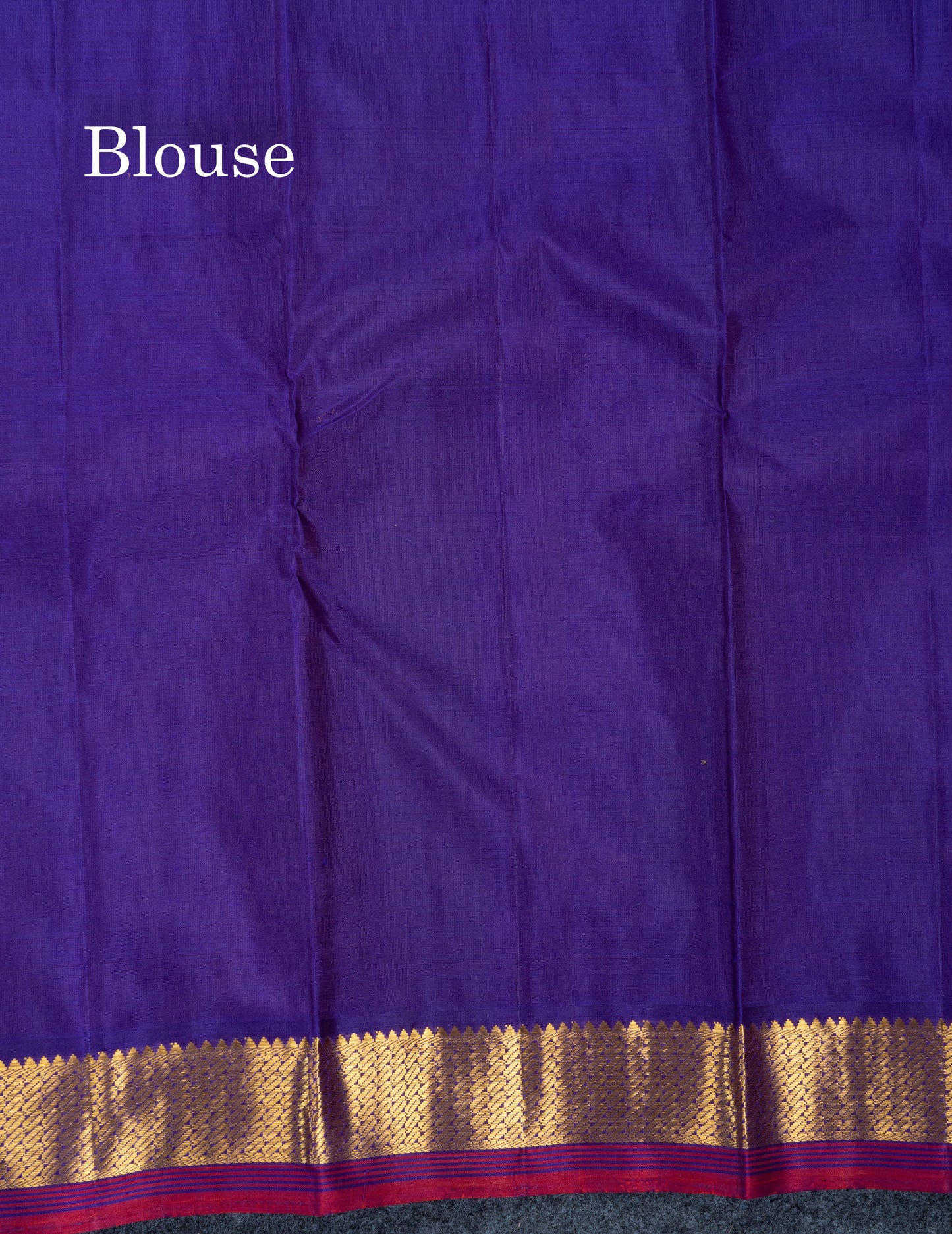 Mustard Yellow Pure Kanjivaram Silk Saree With Contrast Dark Purple Small Traditional Border