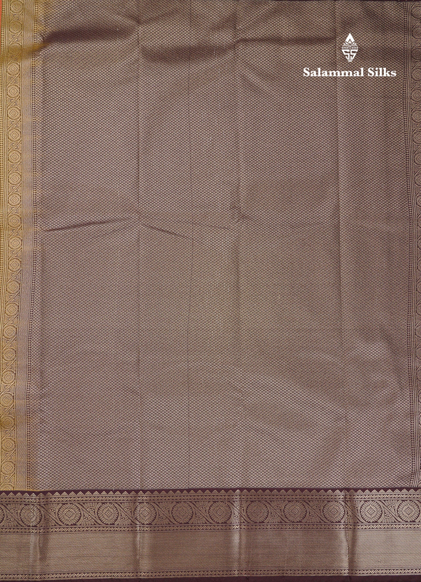 Beautiful Pink Vaira Oosi With Butta Semi Silk Saree With Contrast Dark Brown Traditional Border