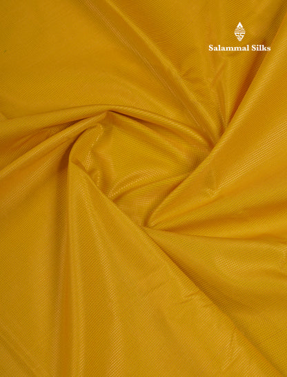 Beautiful Yellow Semi Silk Saree With Contrast Pink Traditional Rettapet Border