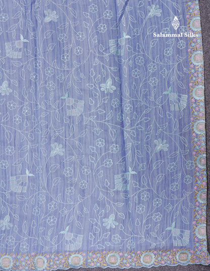Grey Fancy Saree With Designer Border