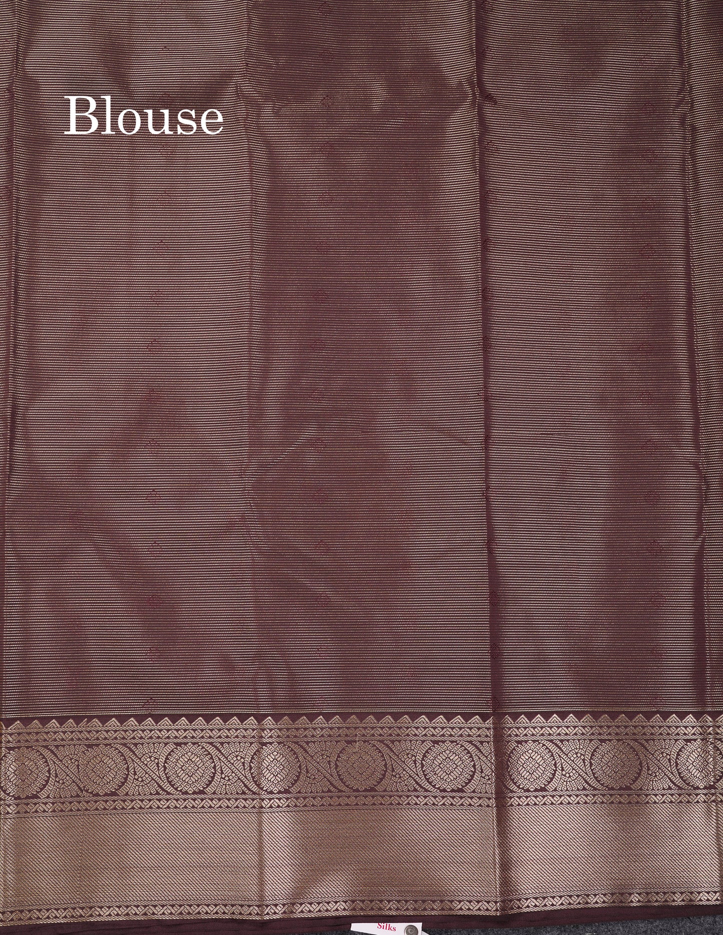 Beautiful Pink Vaira Oosi With Butta Semi Silk Saree With Contrast Dark Brown Traditional Border