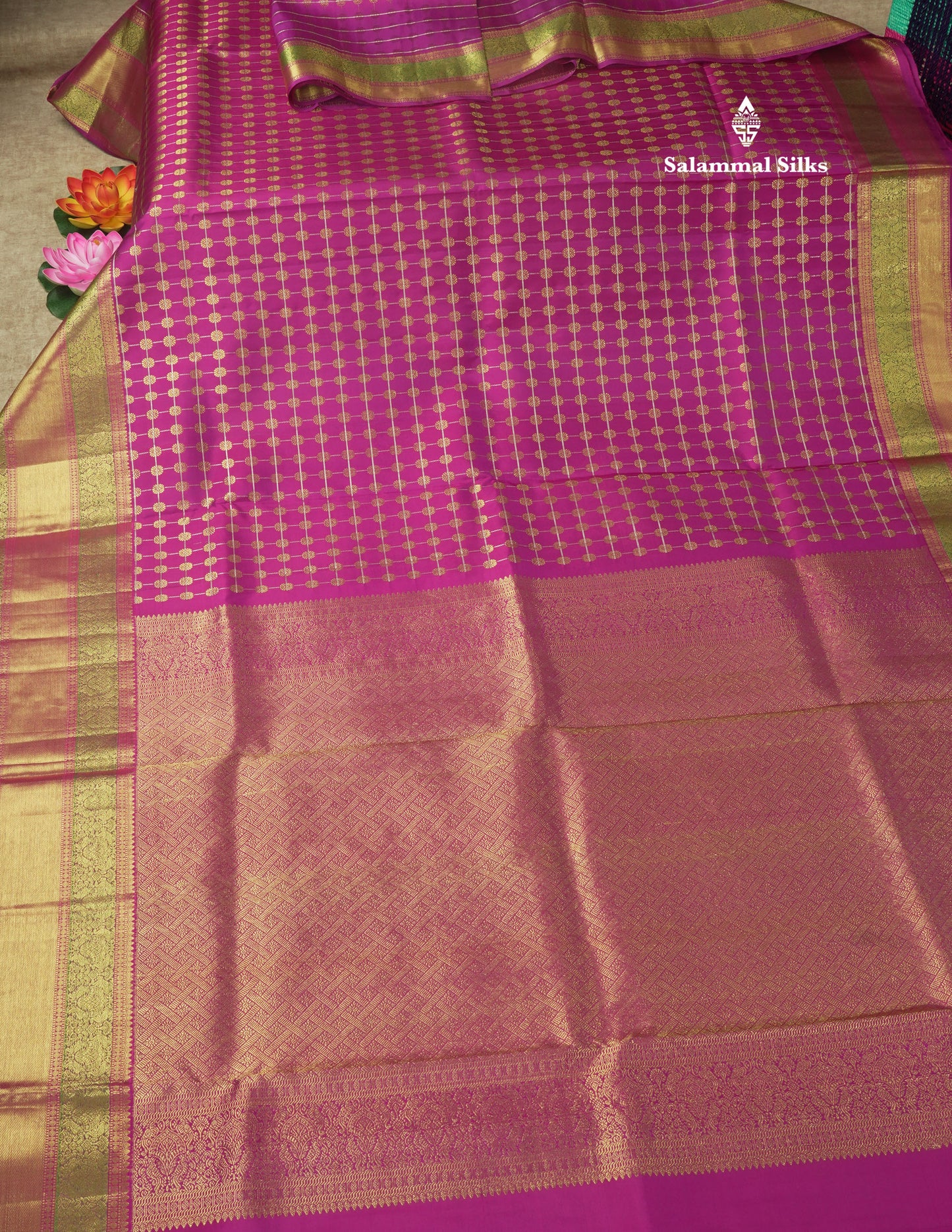Vadamalli Bridal Pure Kanjivaram Silk Saree With Rettapet Border