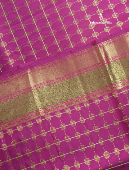 Vadamalli Bridal Pure Kanjivaram Silk Saree With Rettapet Border