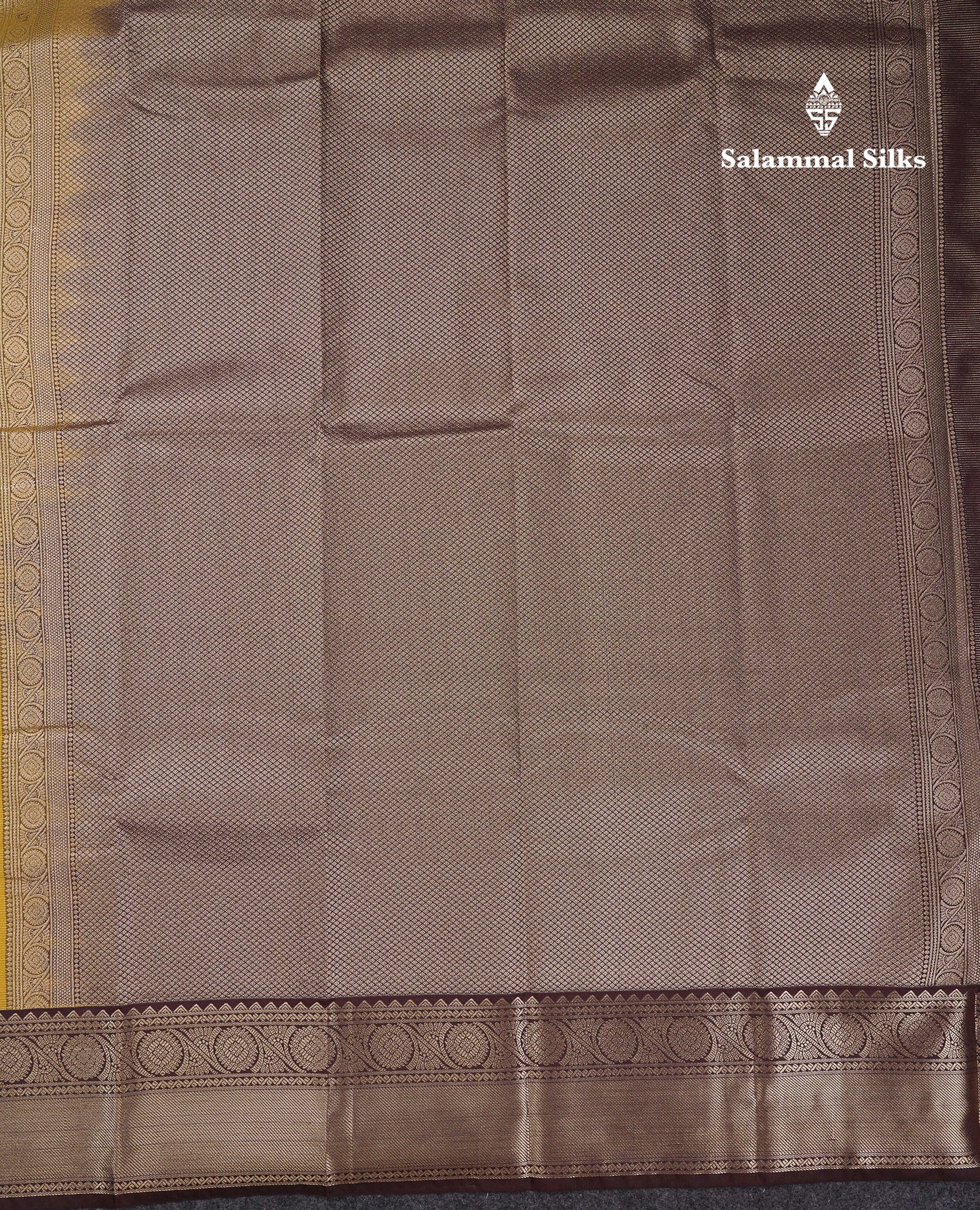 Beautiful Pink Vaira Oosi With Butta Semi Silk Saree With Contrast Dark Brown Traditional Border