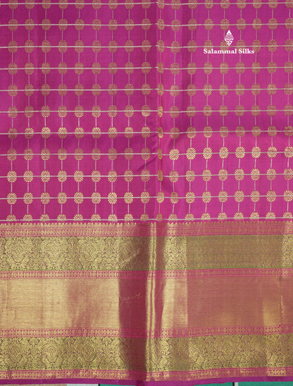 Vadamalli Bridal Pure Kanjivaram Silk Saree With Rettapet Border