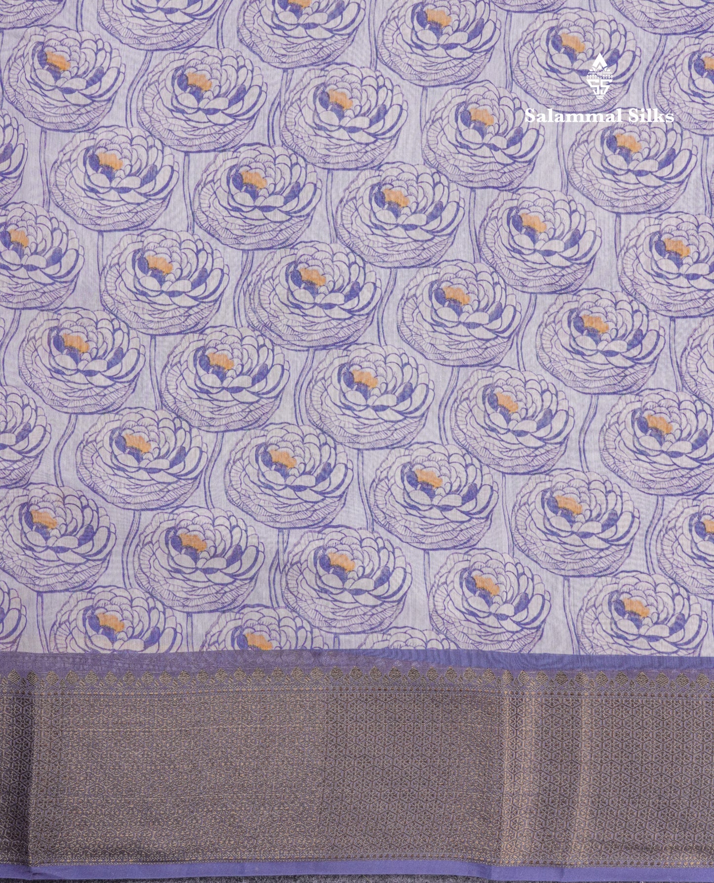 Baby Pink Colour Chanderi Mixed Cotton Saree With Contrast Violet Border