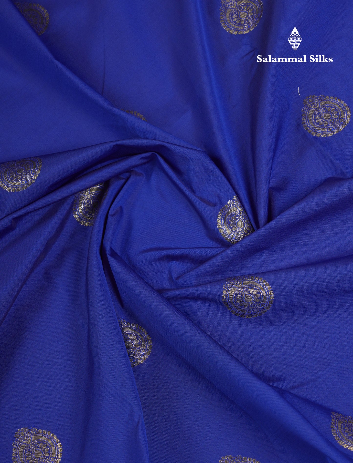 Beautiful Royal Blue Semi Silk Saree With Traditional Border
