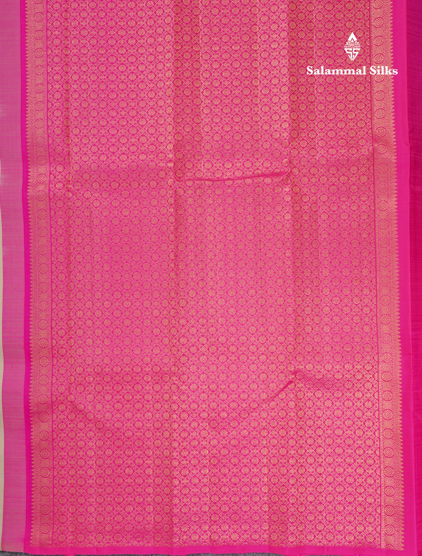 Cream Sandal Fancy Pure Kanjivaram Silk Saree With Contrast Pink Blouse