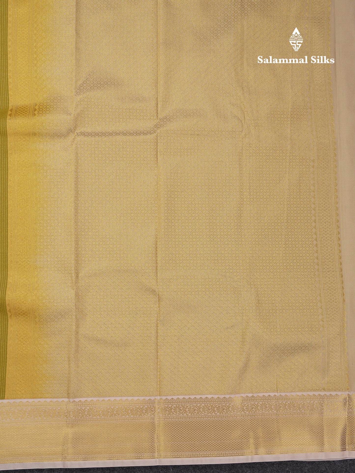 Beautiful Bottle Green Tiny Vaira Oosi Checks With Butta Semi Silk Saree With Contrast Cream Sandal Traditional Border