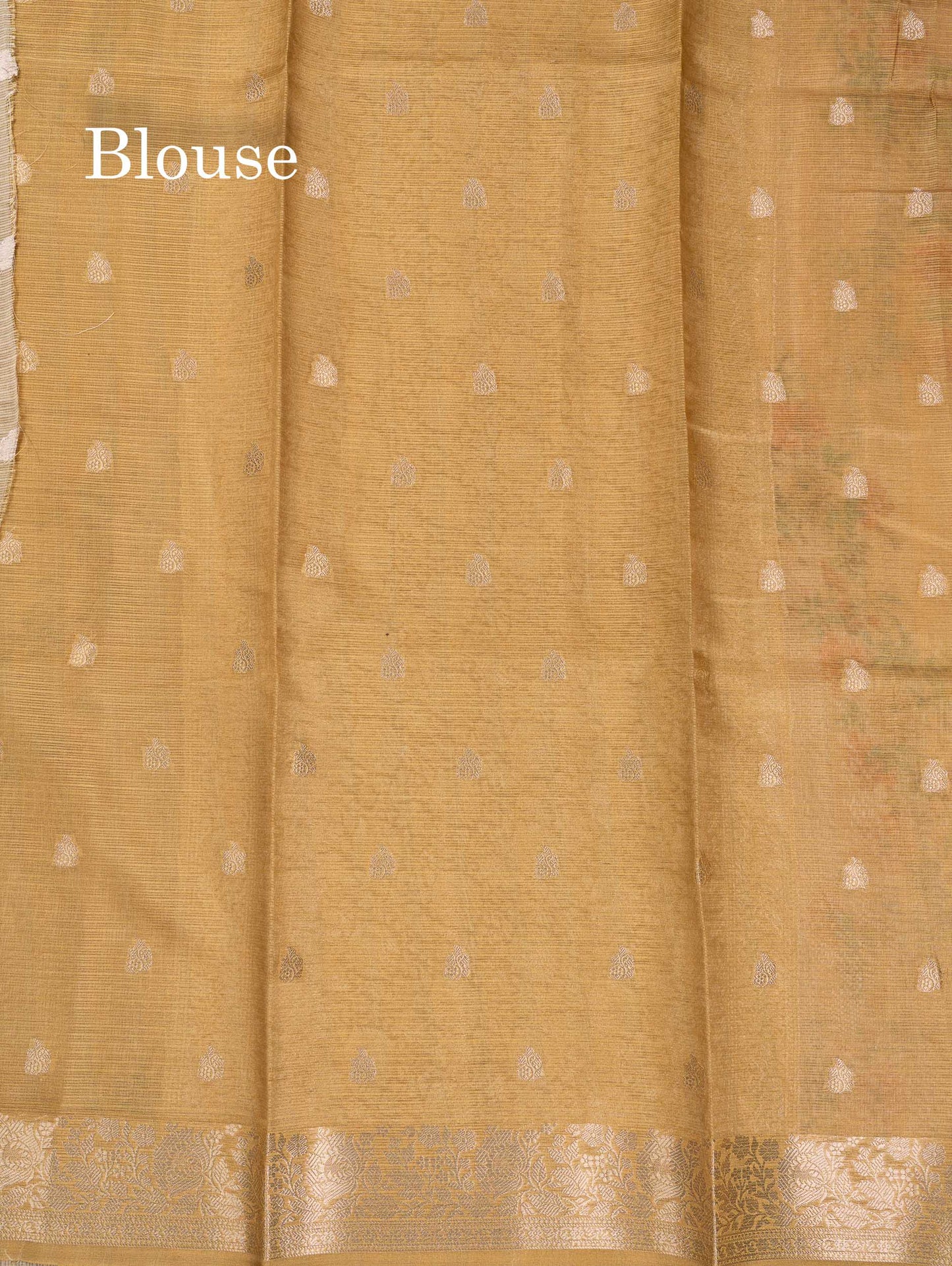 Beautiful Multicolour Floral Design Kota Cotton Mix Fancy Saree With Contrast Bottle Green Blouse