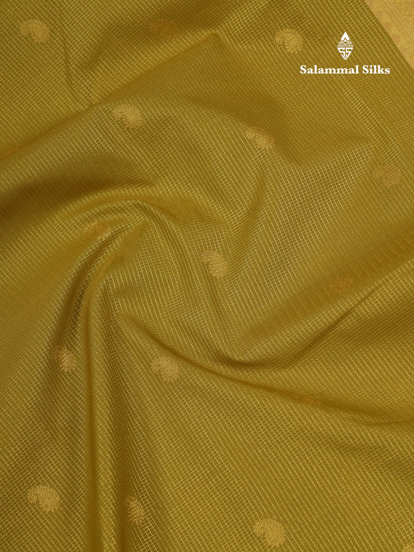 Beautiful Bottle Green Tiny Vaira Oosi Checks With Butta Semi Silk Saree With Contrast Cream Sandal Traditional Border