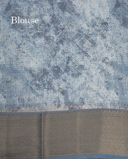 Baby Pink Colour Chanderi Mixed Cotton Saree With Contrast Violet Border