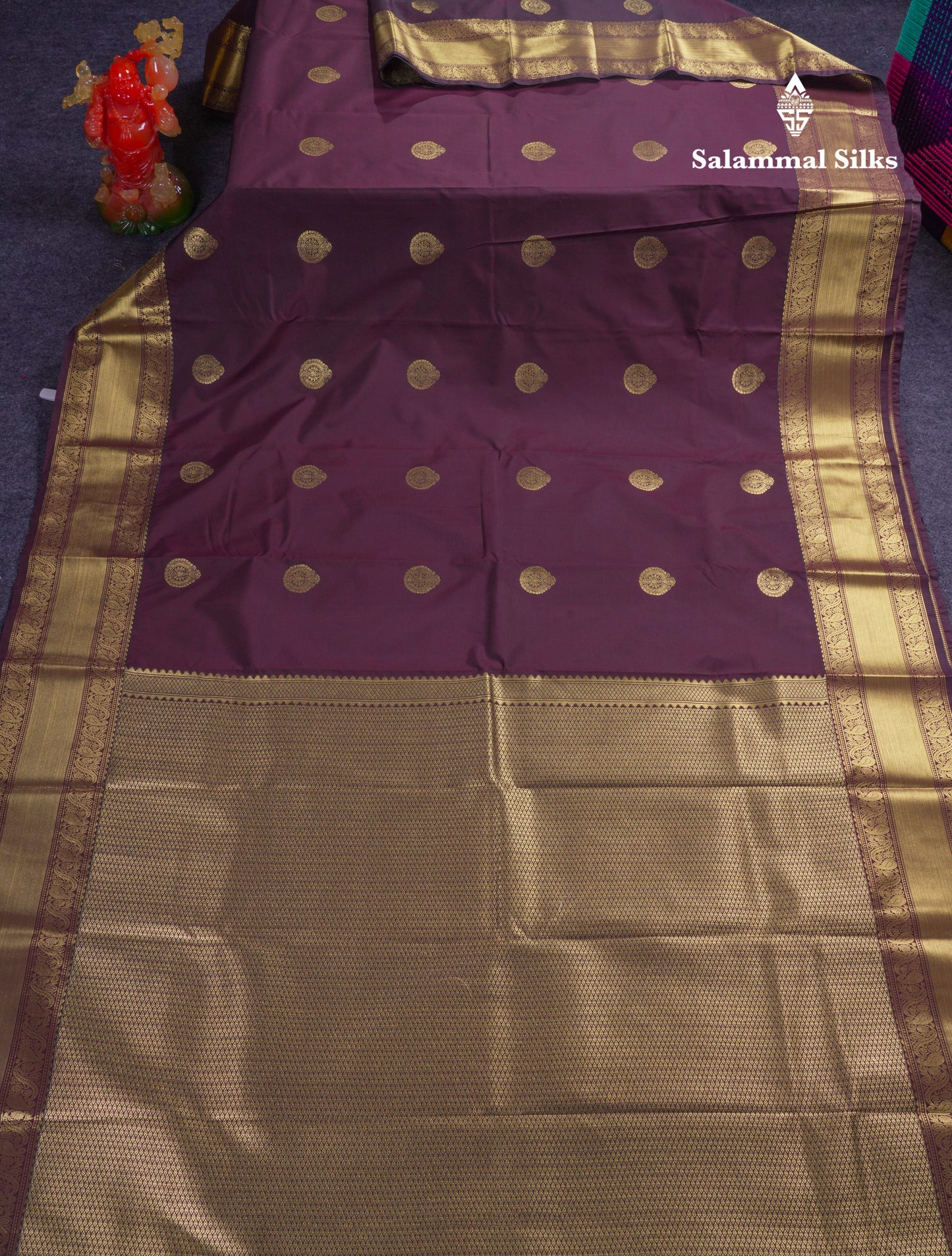 Beautiful Royal Blue Semi Silk Saree With Traditional Border