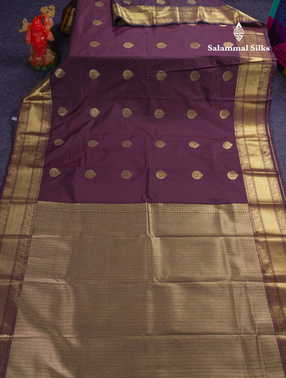 Beautiful Royal Blue Semi Silk Saree With Traditional Border