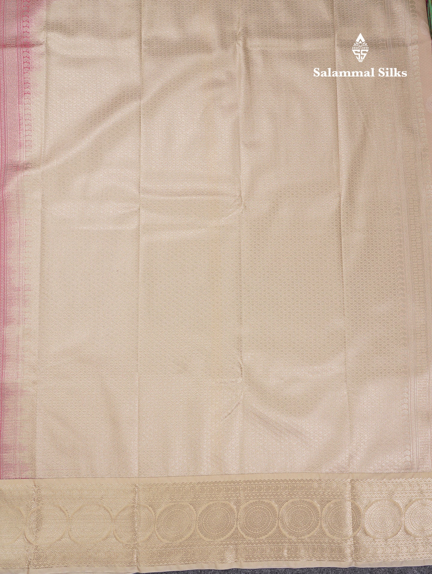 Beautiful Manthulir Yellow Semi Silk Saree With Contrast Cream Sandal Traditional Border