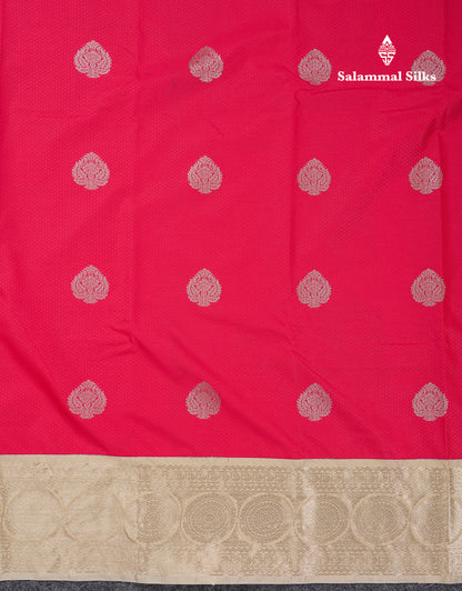 Beautiful Manthulir Yellow Semi Silk Saree With Contrast Cream Sandal Traditional Border