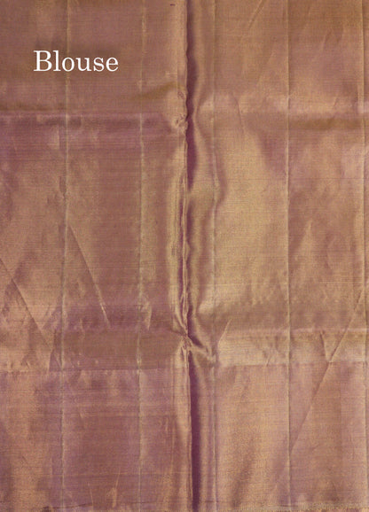Theme Based Bridal Tissue Pure Kanjivaram Silk Saree With Fancy Purple Border
