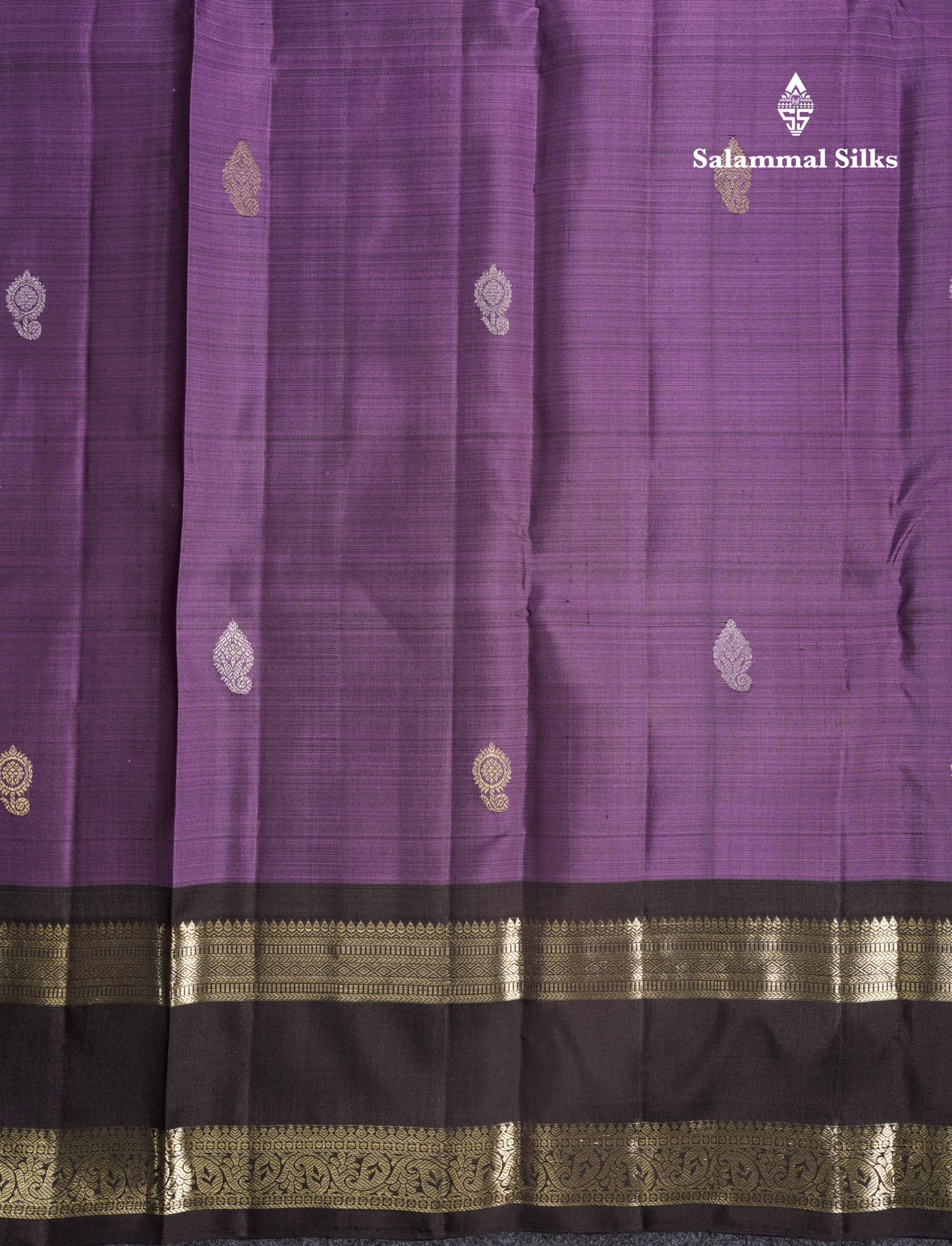 Dual Tone Maroon Pure Kanjivaram Silk Saree With Contrast Dark Brown Gap Border