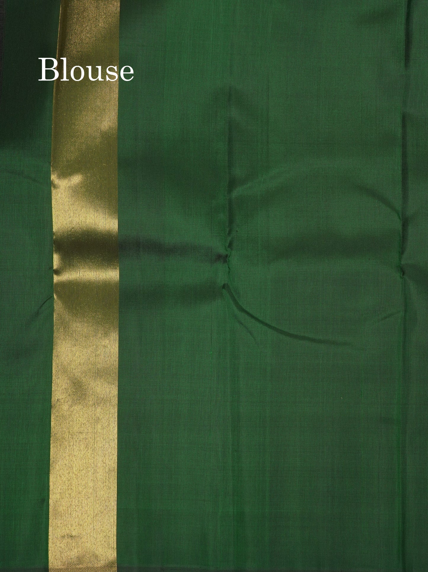Bottle Green Plain 8 Kol Pure Kanjivaram Silk Saree with Traditional Temple Border