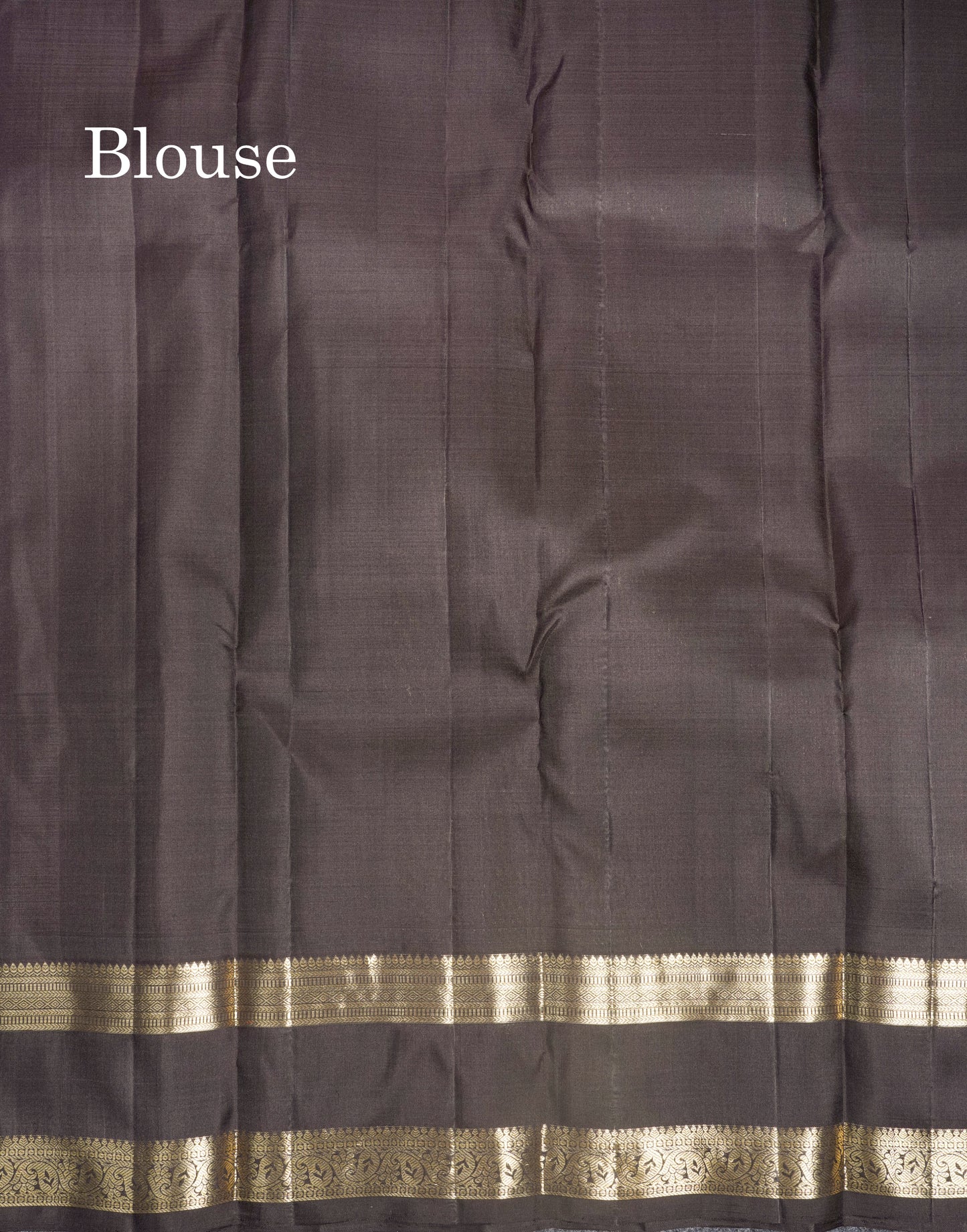 Dual Tone Maroon Pure Kanjivaram Silk Saree With Contrast Dark Brown Gap Border