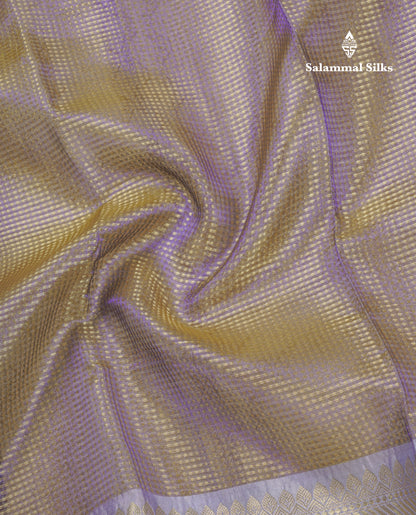Golden Violet Nayanthara Inspired Beautiful Super Premium Fancy Saree