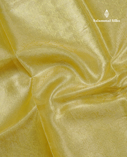 Celebrity Tissue Saree Light Gold With Baby Pink Grand Blouse