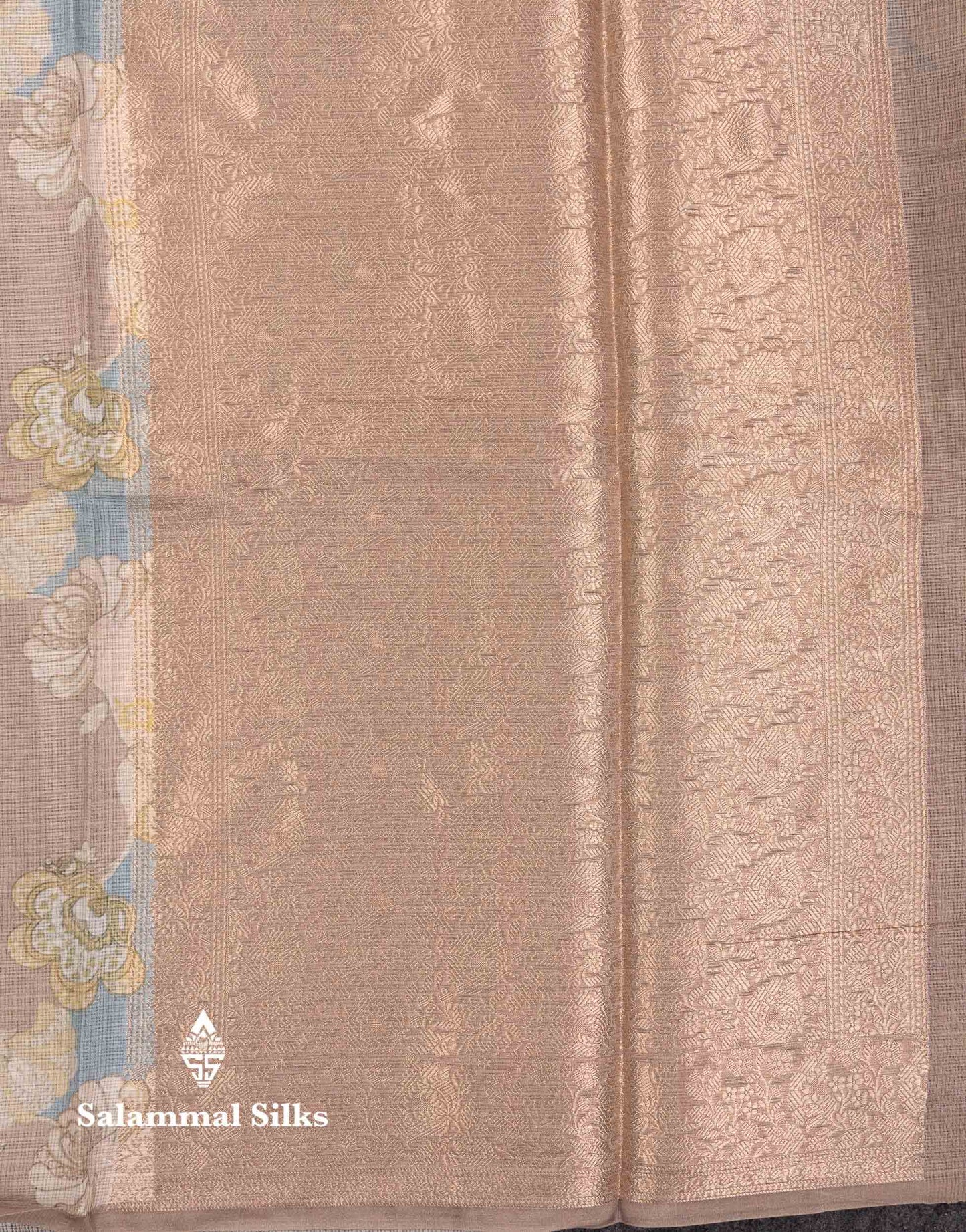Beautiful Multicolour Kota Cotton Mix Fancy Saree With Contrast Pastel Violet Butta Blouse