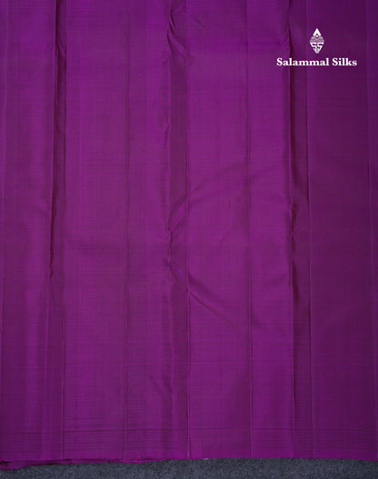Beautiful Dark Purple Fancy Pure Kanjivaram Silk Saree With Plain Blouse