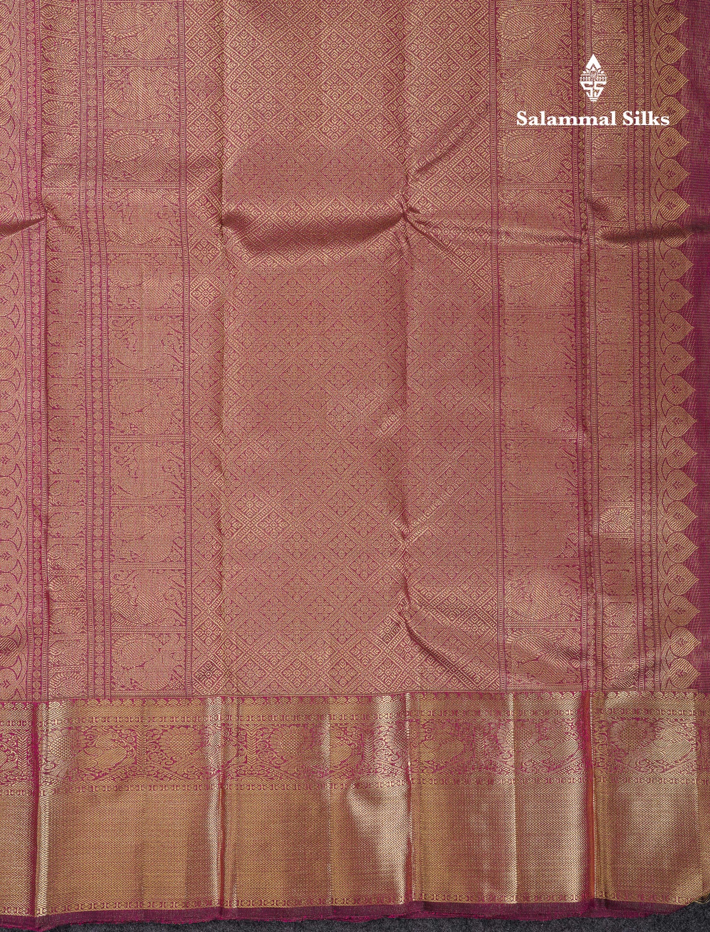 Beautiful Vadamalli Vaira Oosi Lines With Butta Pure Kanjivaram Silk Saree With Traditional Evening Morning Border