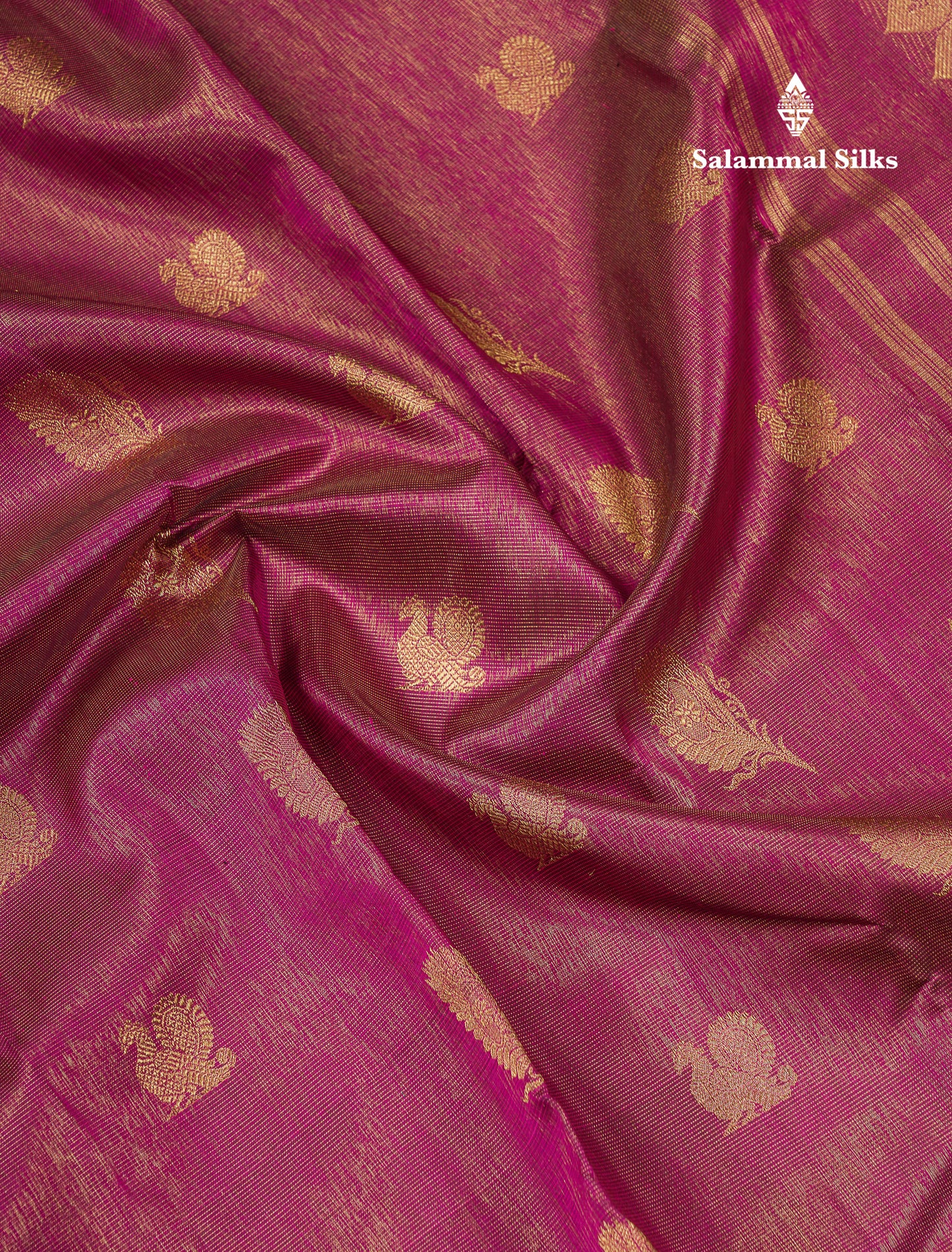 Beautiful Vadamalli Vaira Oosi Lines With Butta Pure Kanjivaram Silk Saree With Traditional Evening Morning Border
