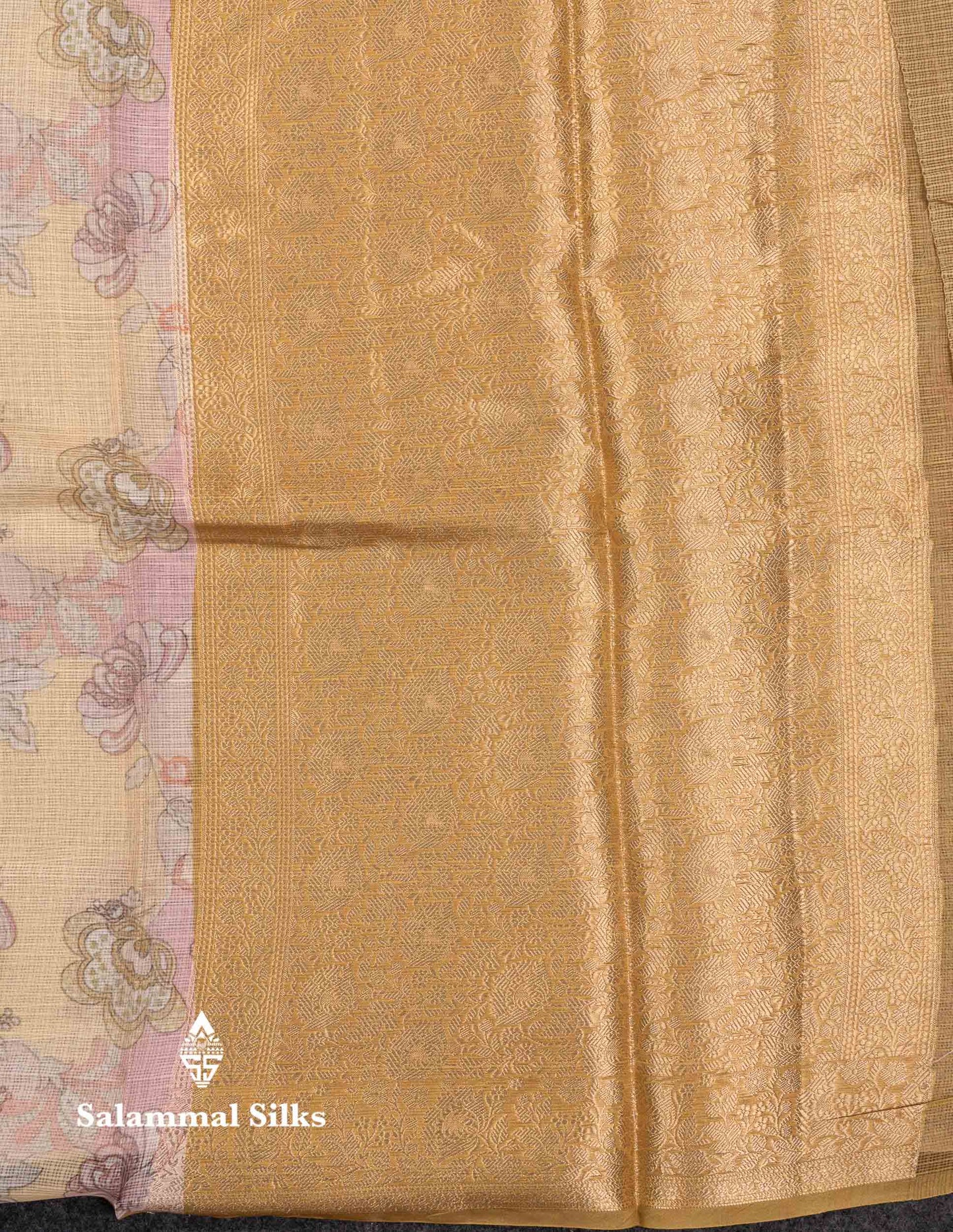 Beautiful Multicolour Kota Cotton Mix Fancy Saree With Contrast Pastel Violet Butta Blouse