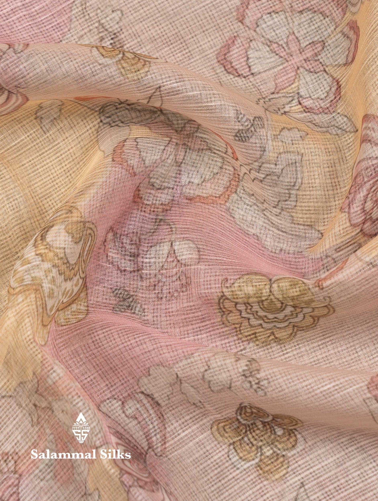 Beautiful Multicolour Kota Cotton Mix Fancy Saree With Contrast Pastel Violet Butta Blouse