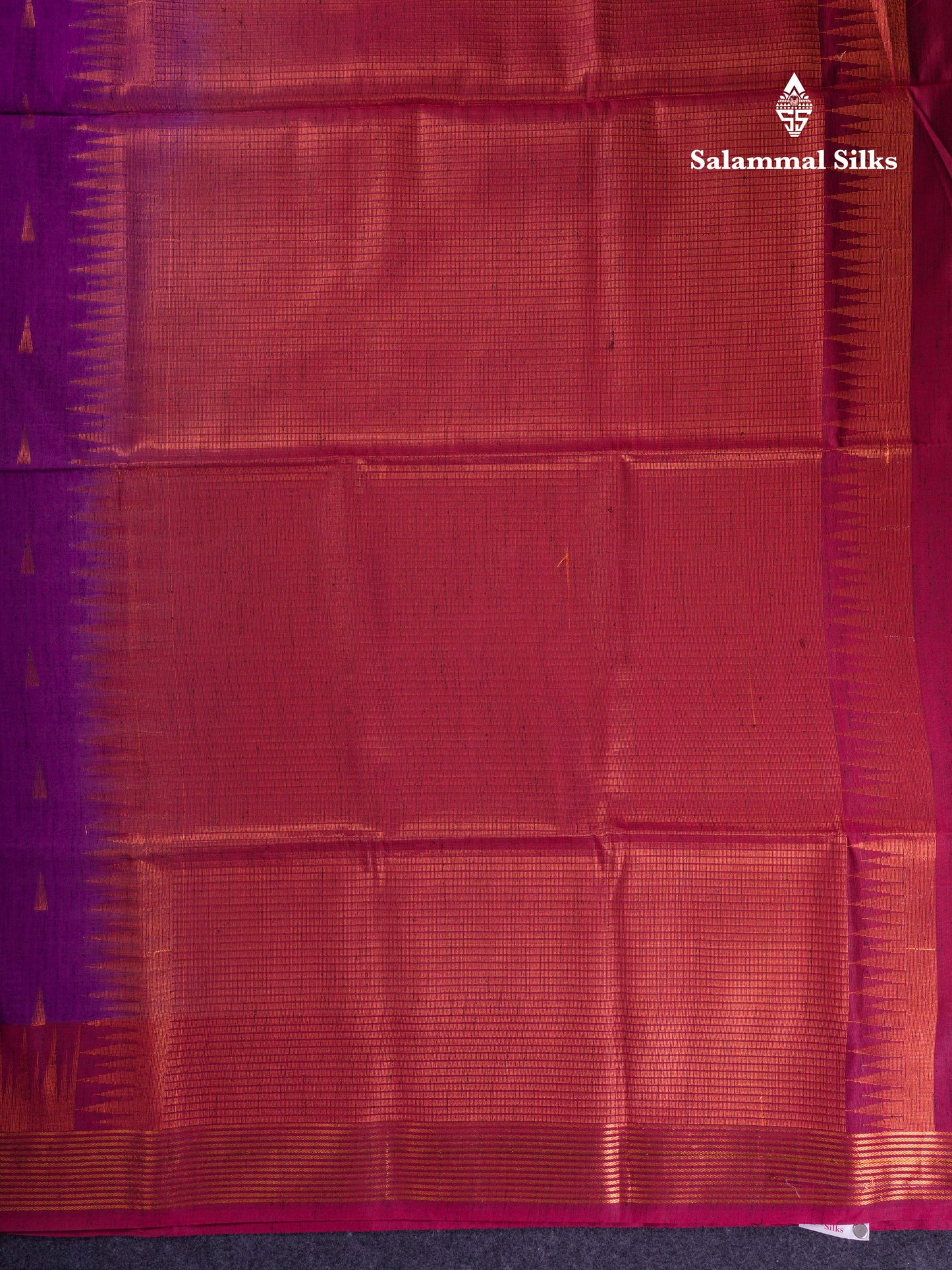 Beautiful Parrot Green Jute Semi Soft Silk Saree With Contrast Dark Purple Temple Border