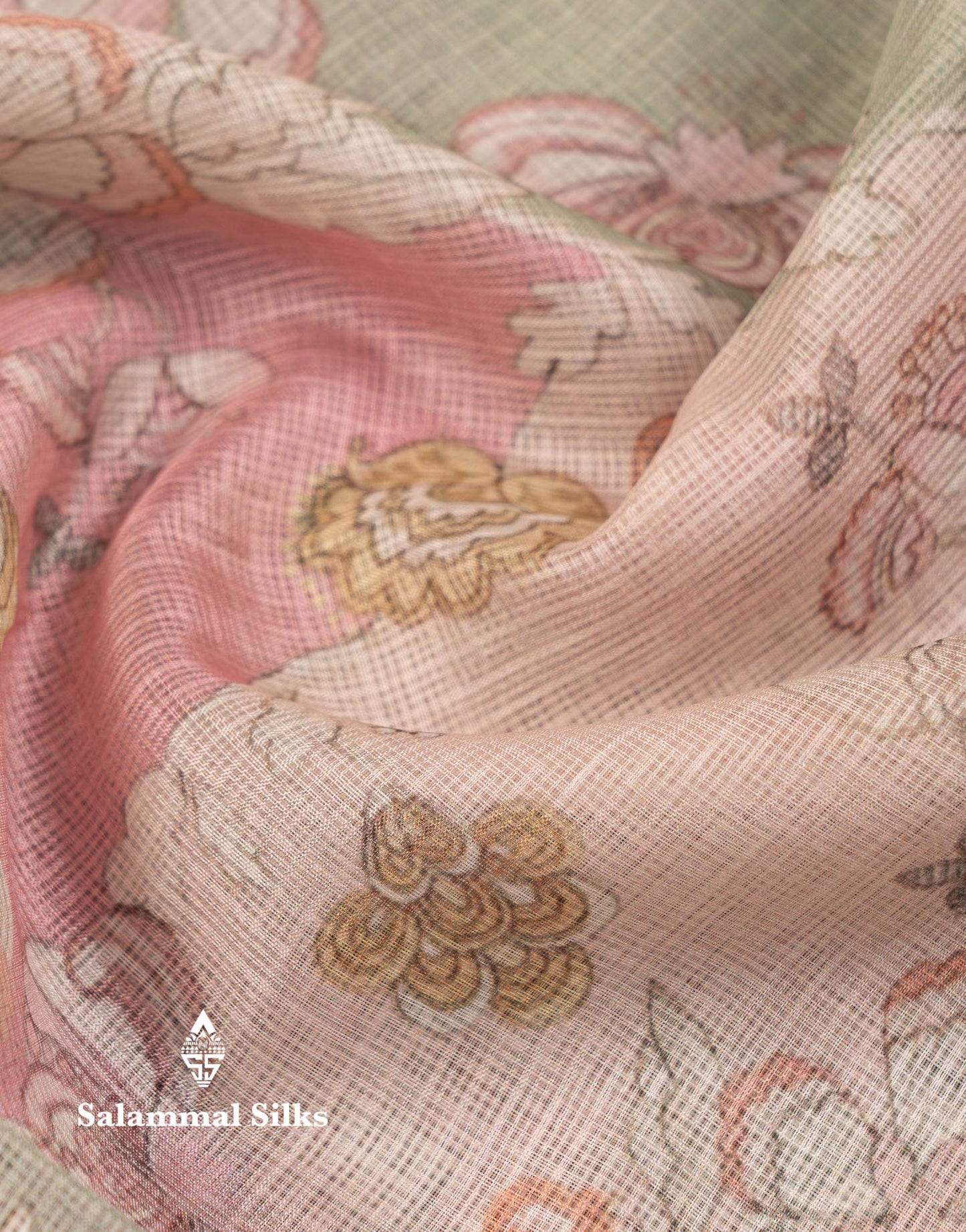 Beautiful Multicolour Kota Cotton Mix Fancy Saree With Contrast Pastel Violet Butta Blouse