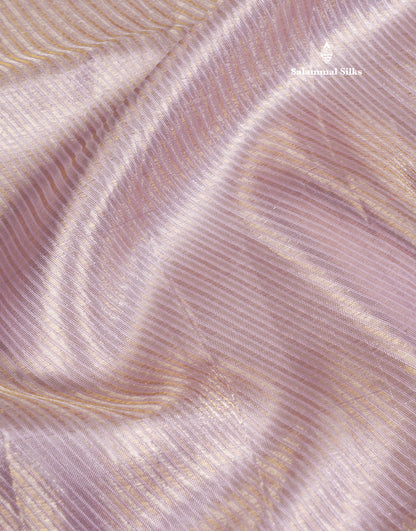 Beautiful Light Lavender Pure Kanjivaram Silk Saree (2G) Zari With Contrast Red Border