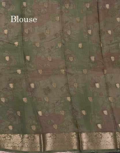 Beautiful Multicolour Kota Cotton Mix Fancy Saree With Contrast Pastel Violet Butta Blouse