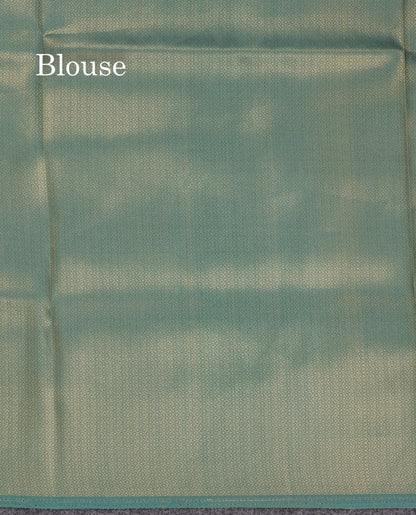 Saffire Green Tissue Fancy Semi Soft Silk Saree With Long Border