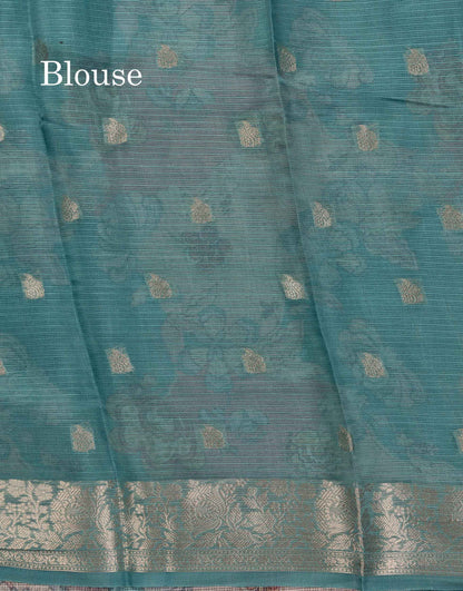 Beautiful Multicolour Kota Cotton Mix Fancy Saree With Contrast Pastel Violet Butta Blouse