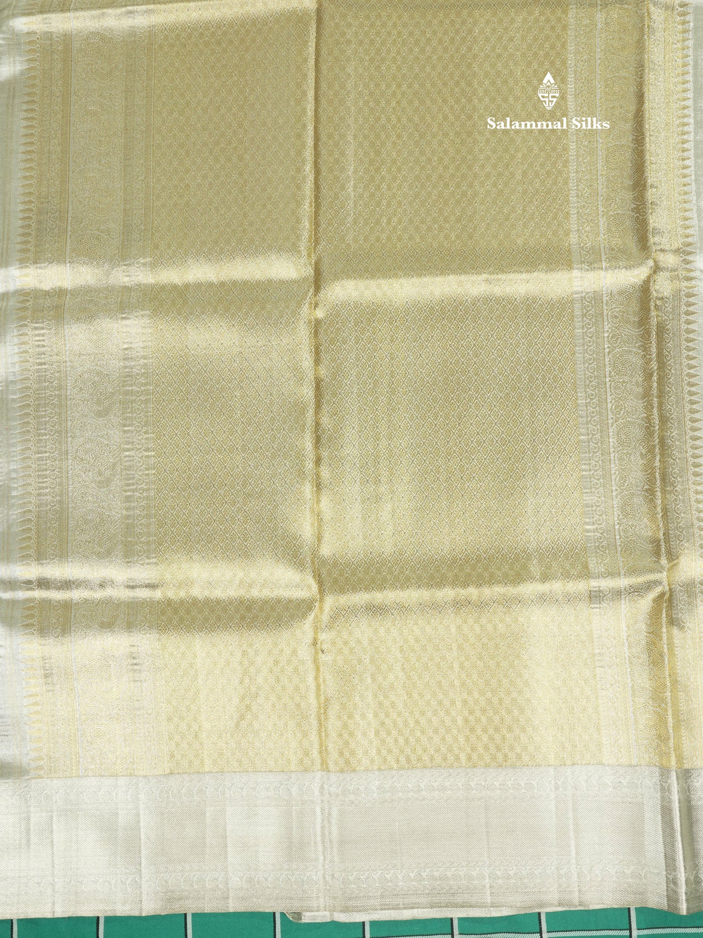 Beautiful Silver Pure Kanjivaram Silk Saree (2G) Zari With Self Border