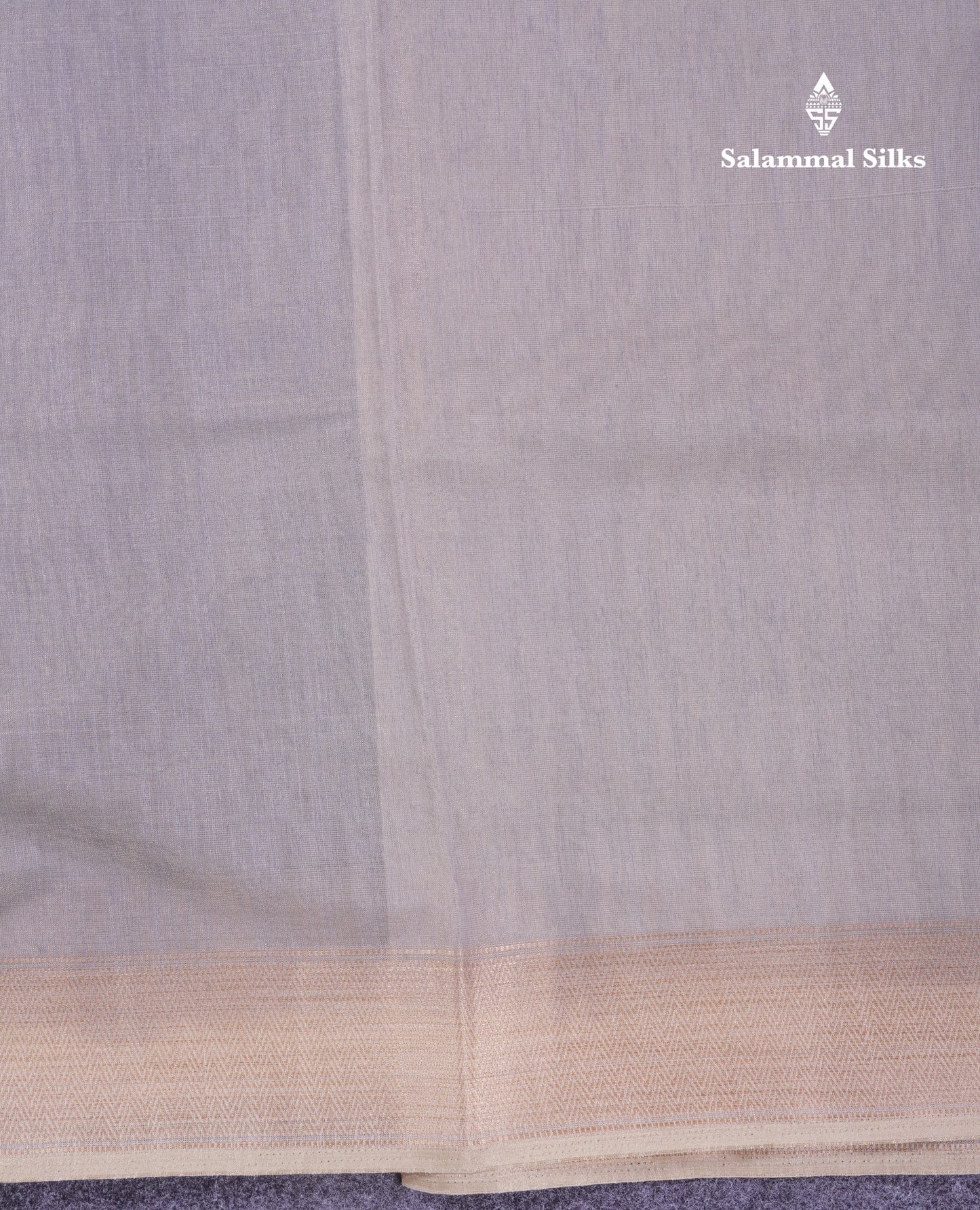 Light Grey Tissue Semi Tussar Fancy Saree With Contrast Cream Blouse