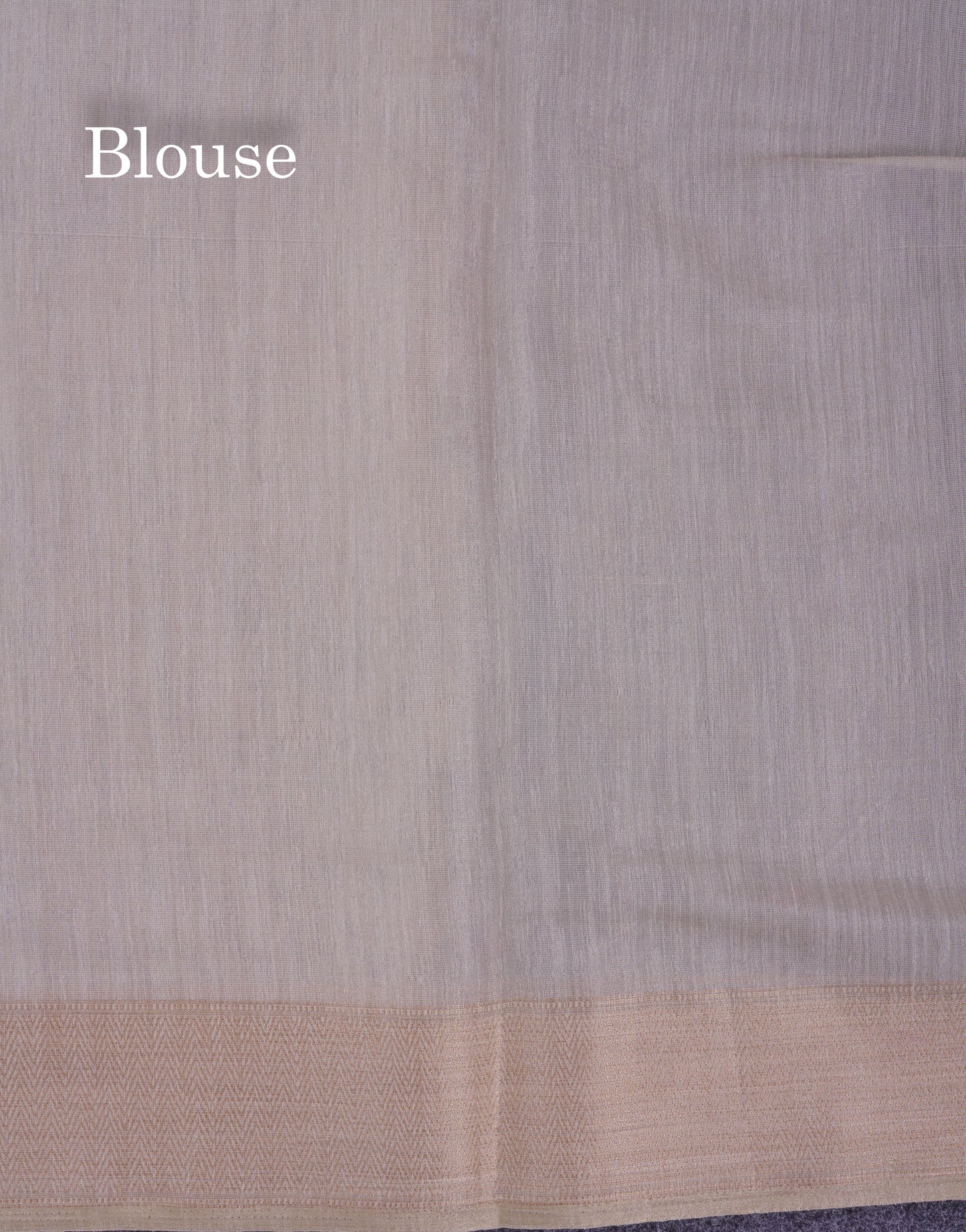 Light Grey Tissue Semi Tussar Fancy Saree With Contrast Cream Blouse