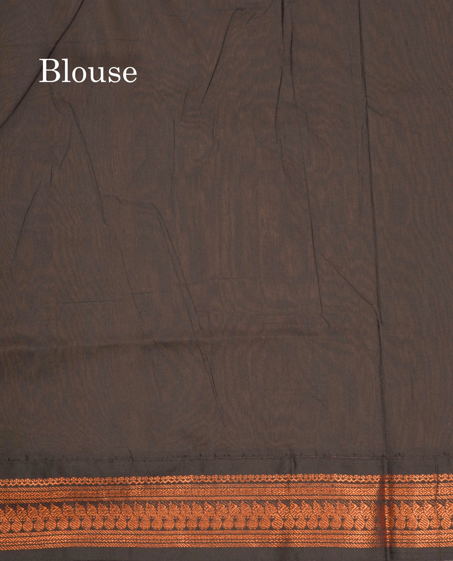 Sandal Kalyani Cotton Saree With Contrast Black Border