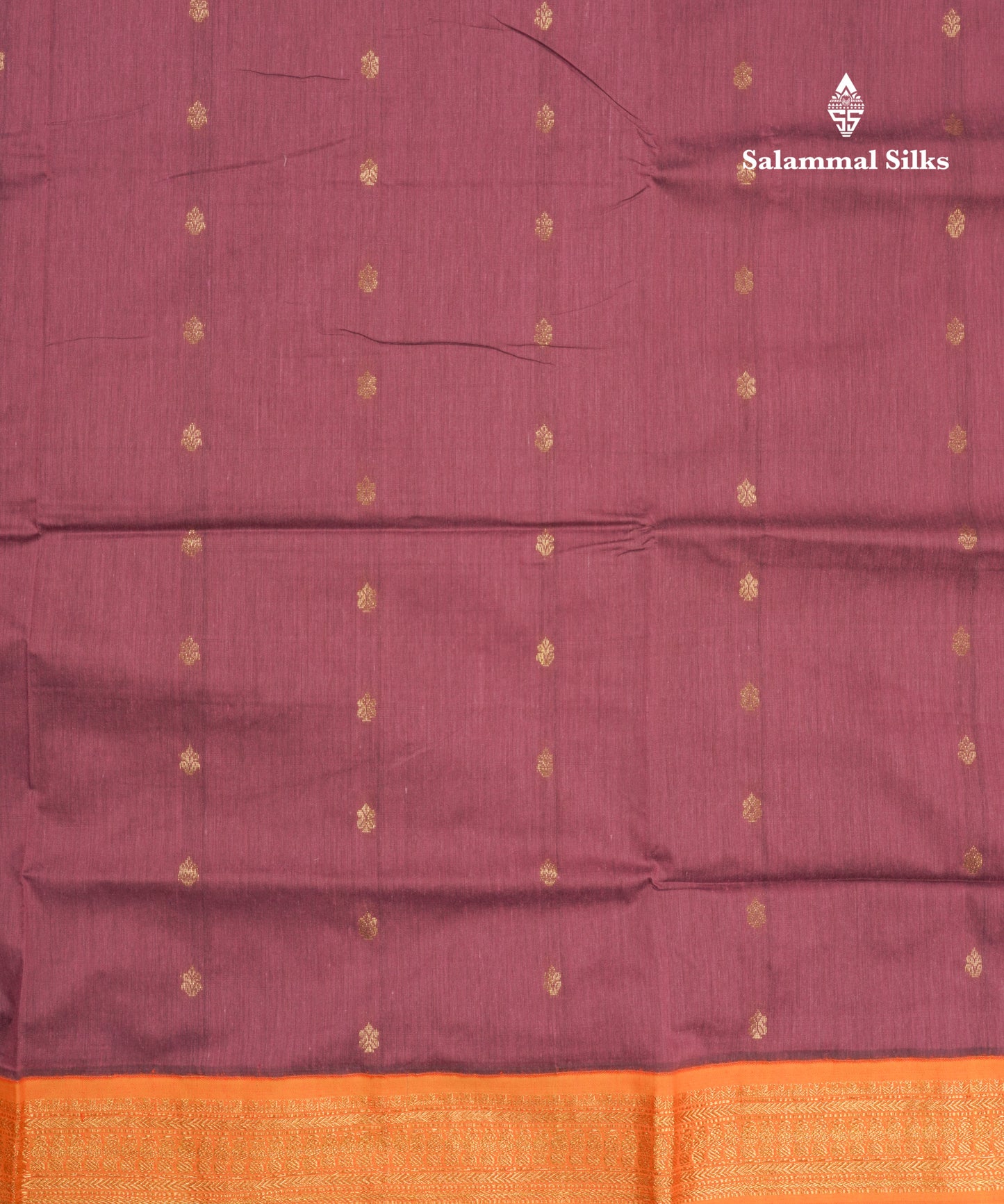Dual Tone Violet Kalyani Cotton Saree With Mango Yellow Border
